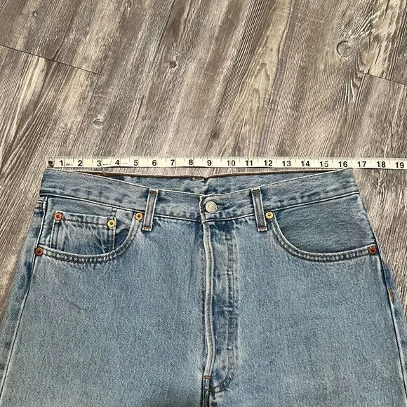 Vintage 1998 Levis 501 Made in France Grunge Jeans 34 x 30 (33 x 29) - Picture 6 of 16